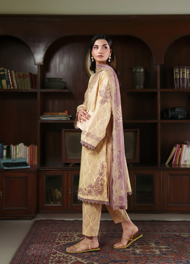 Bloom Enara by Rashid Textiles Unstitched Embroidered Lawn 3 Piece Suit RT26ULB 1007 - Casual Collection