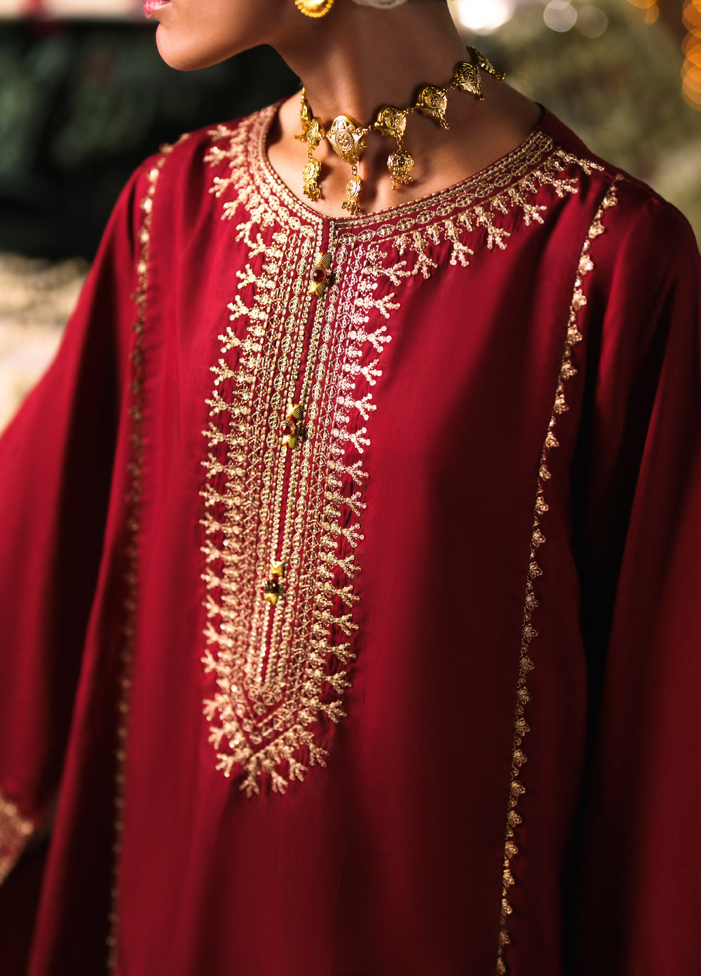 Chand Bali by Casual Lite RTW Embroidered Viscose Silk 3 Piece Suit CL26UCR Waqar e Surkh - Wedding Collection