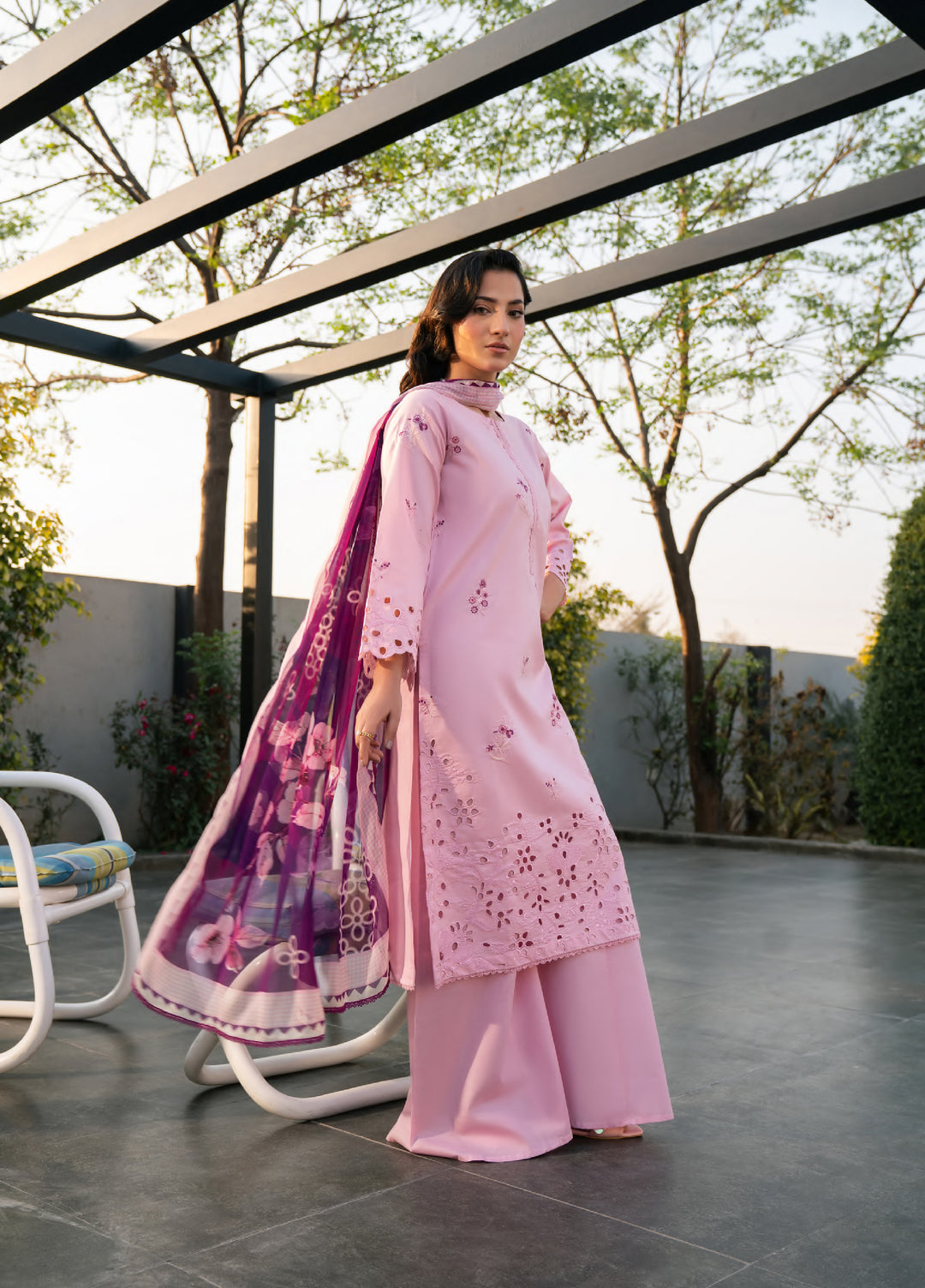 Ekiya by Rashid Textiles Unstitched Embroidered Lawn 3 Piece Suit RT26ULE 3763 - Casual Collection