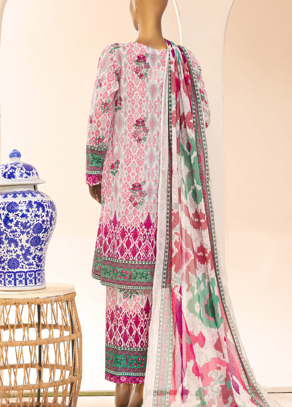 HZ Textiles RTW Printed Lawn 3 Piece Suit HZ26PPL LPE-3P-066 - Casual Collection