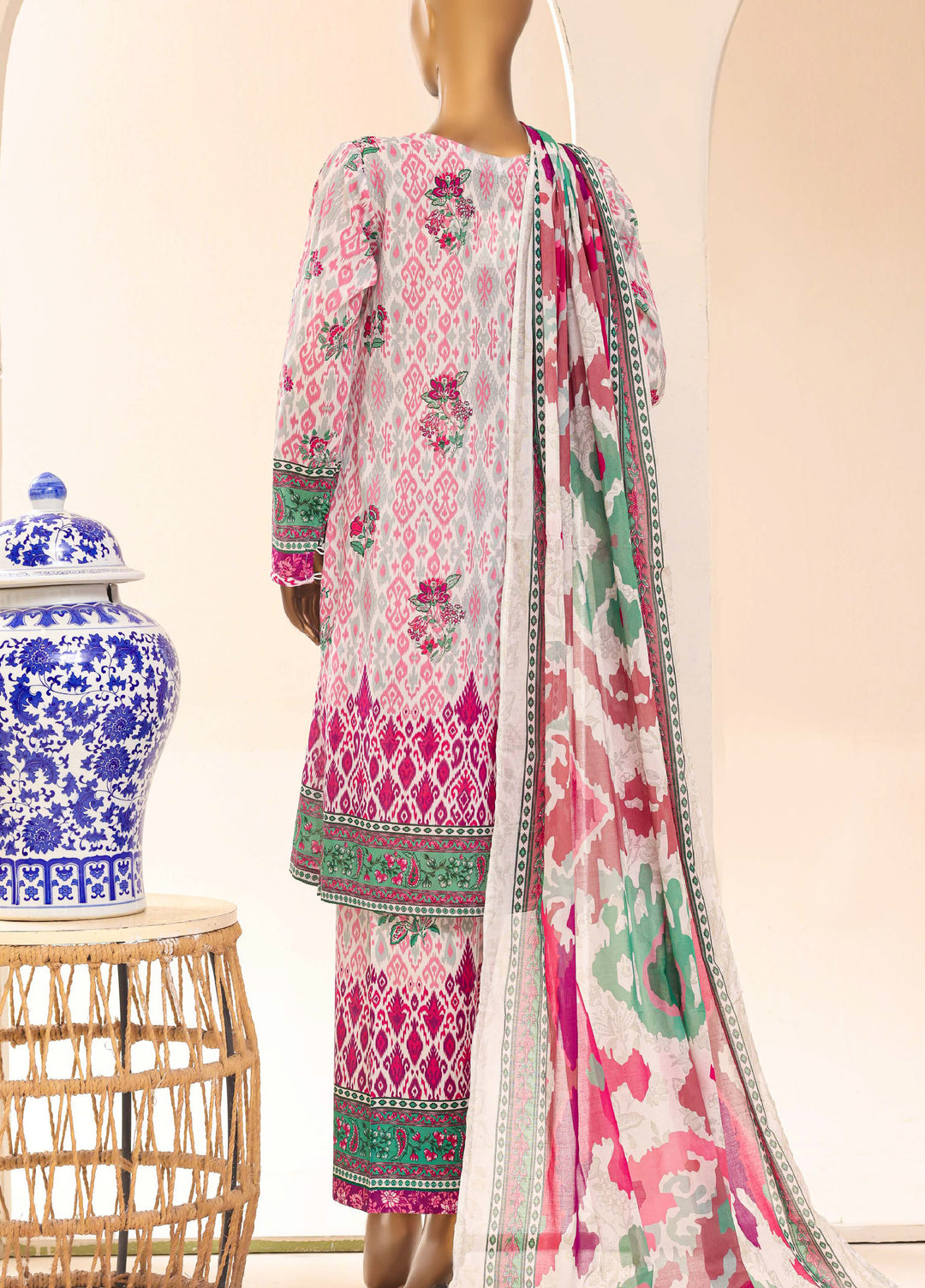 HZ Textiles RTW Printed Lawn 3 Piece Suit HZ26PPL LPE-3P-066 - Casual Collection