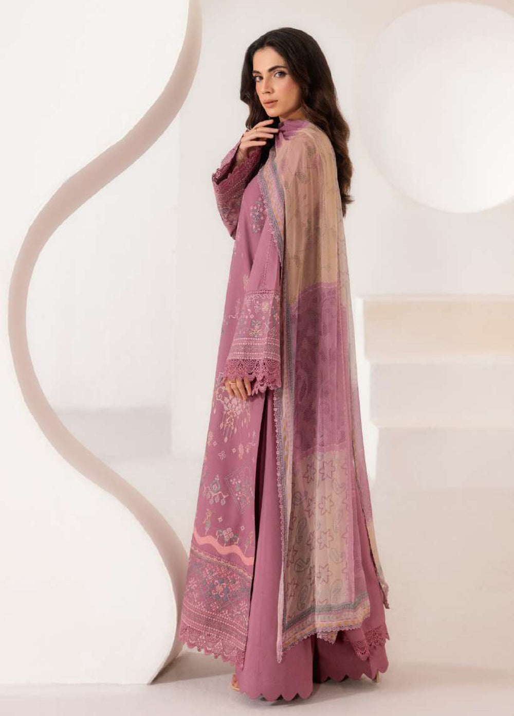 Intermix Zync by Florent Unstitched Embroidered Viscose 3 Piece Suit FL26UIZ FZ-3B - Casual Collection