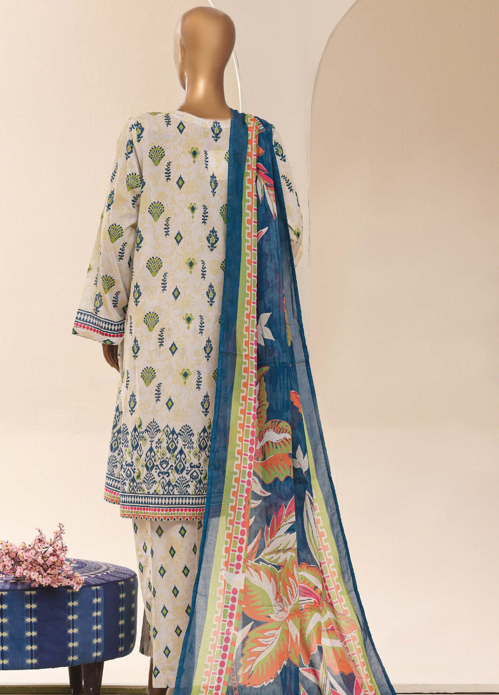 HZ Textiles RTW Printed Lawn 3 Piece Suit HZ26PPL LPE-3P-067 - Casual Collection