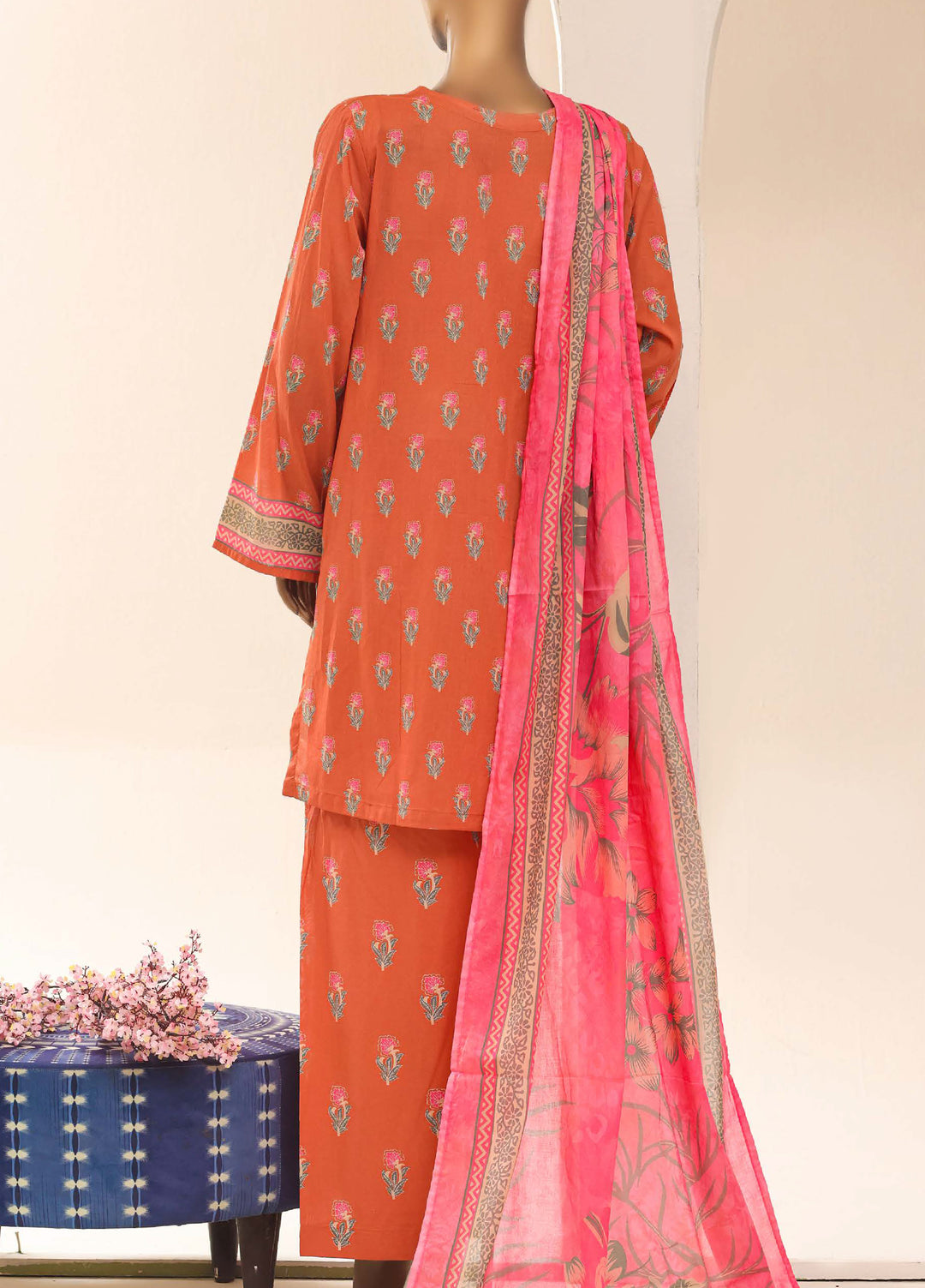 HZ Textiles RTW Printed Lawn 3 Piece Suit HZ26PPL LPE-3P-069 - Casual Collection