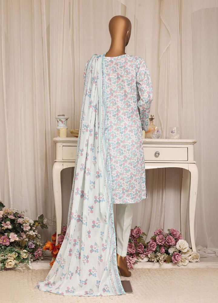 HZ Textiles RTW Printed Lawn 3 Piece Suit HZ26PPL LPT-3P-2608 - Casual Collection