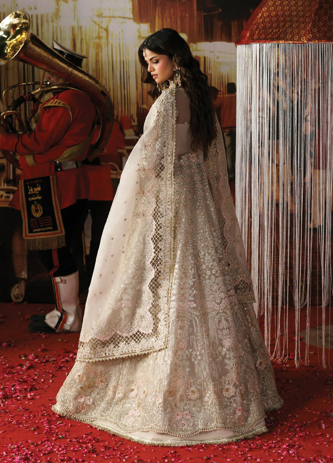 Shehnai by Afrozeh Unstitched Hand work Organza 3 Piece Suit AF26USW Mannat AFR-0156 - Wedding Collection