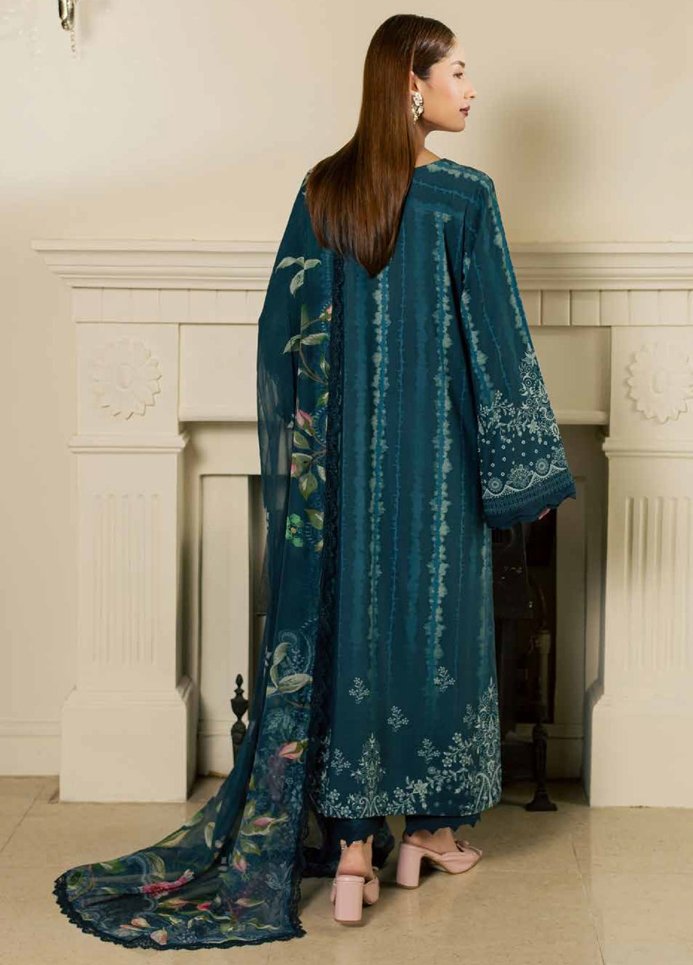 Signature Prints by Nureh Unstitched Printed Viscose Slub 3 Piece Suit NU26UVS SP-210 - Winter Collection