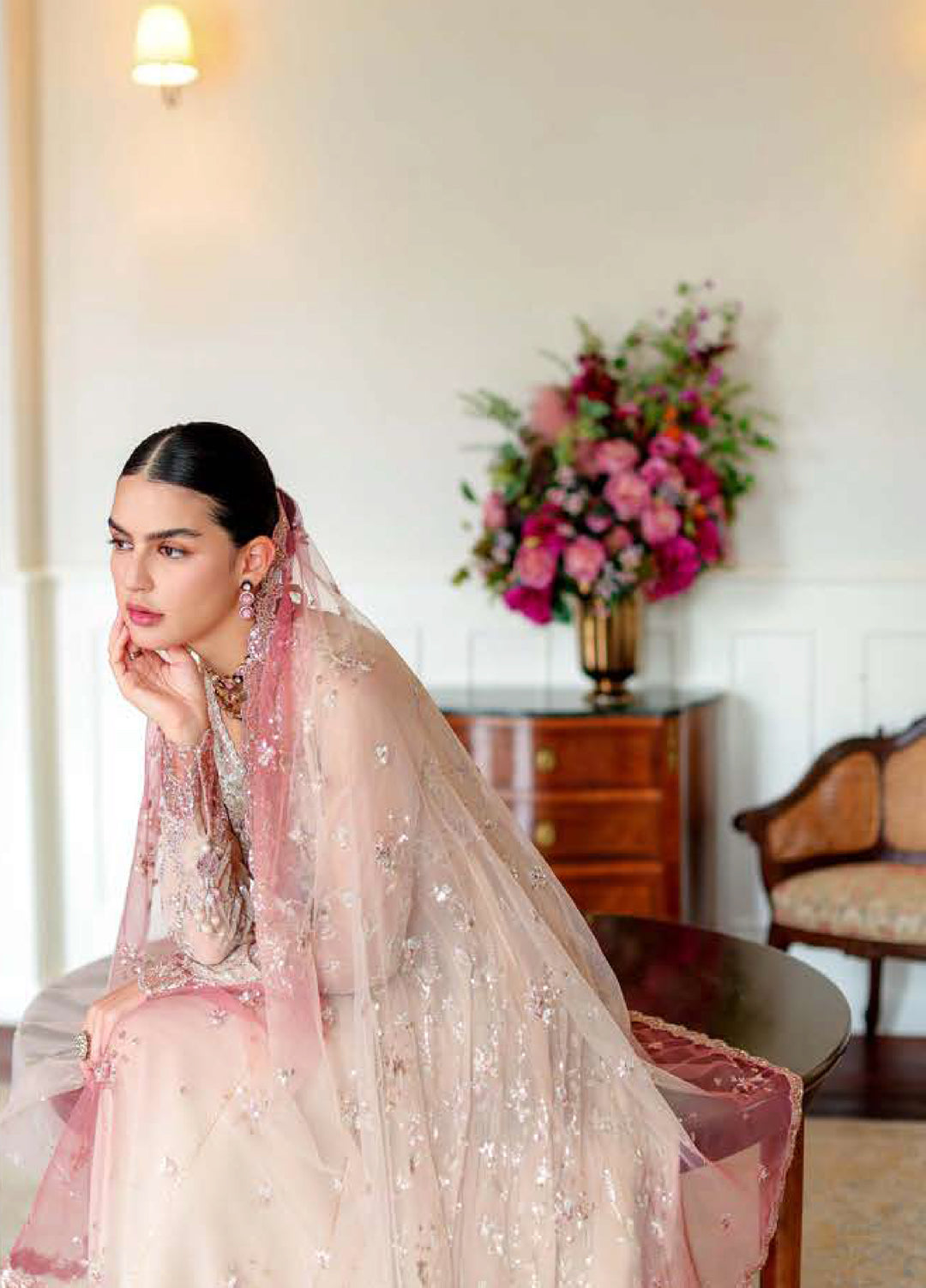 Whispers of Grace by Roheenaz Unstitched Embroidered Chiffon 3 Piece Suit RN26UWG Faye RUNCH260208 - Wedding Collection