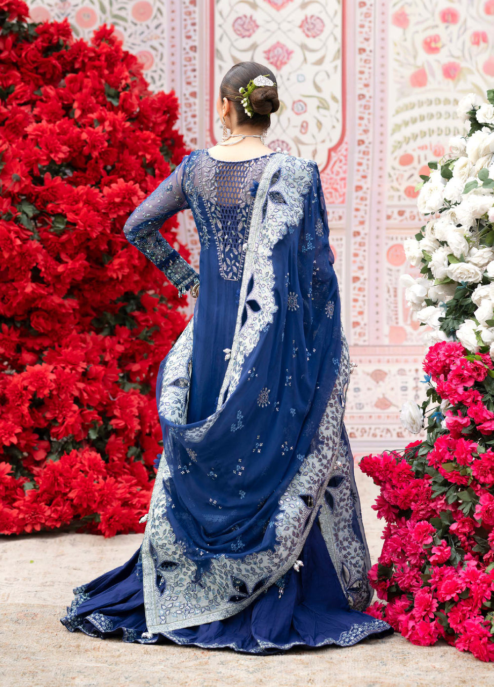 Jhoomro by Nureh Unstitched Embroidered Organza 3 Piece Suit NU26UJW NL-99 - Wedding Collection