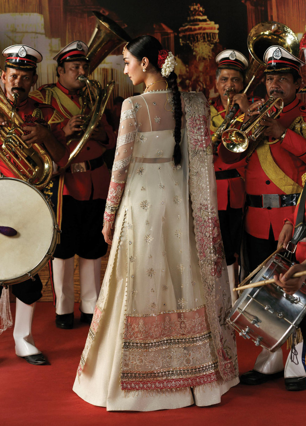 Shehnai by Afrozeh Unstitched Hand work Khaadi Net 3 Piece Suit AF26USW Rang-E-Wafa AFR-0154 - Wedding Collection