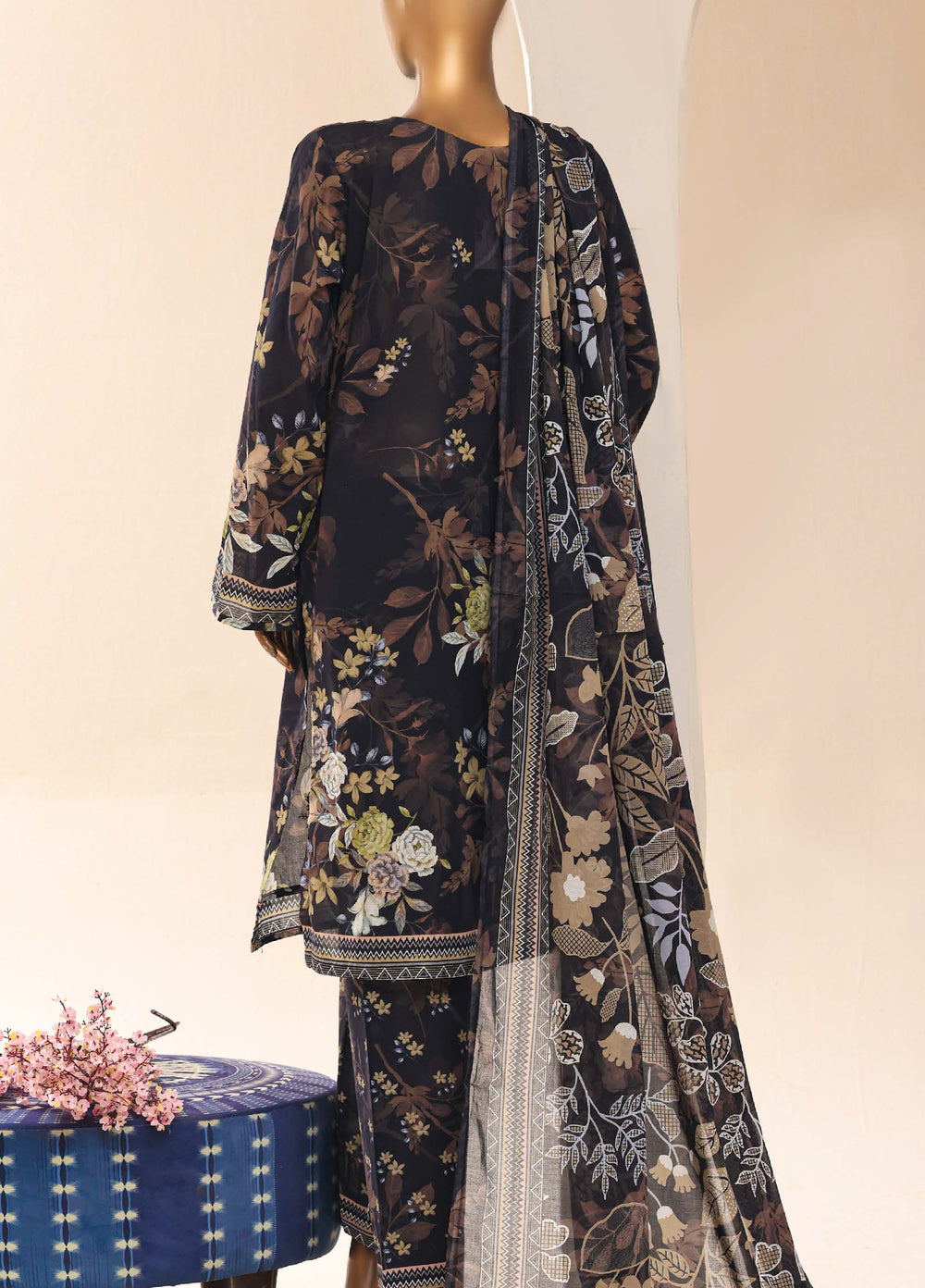HZ Textiles RTW Embroidered Lawn 3 Piece Suit HZ26PPL LPE-3P-061 - Casual Collection