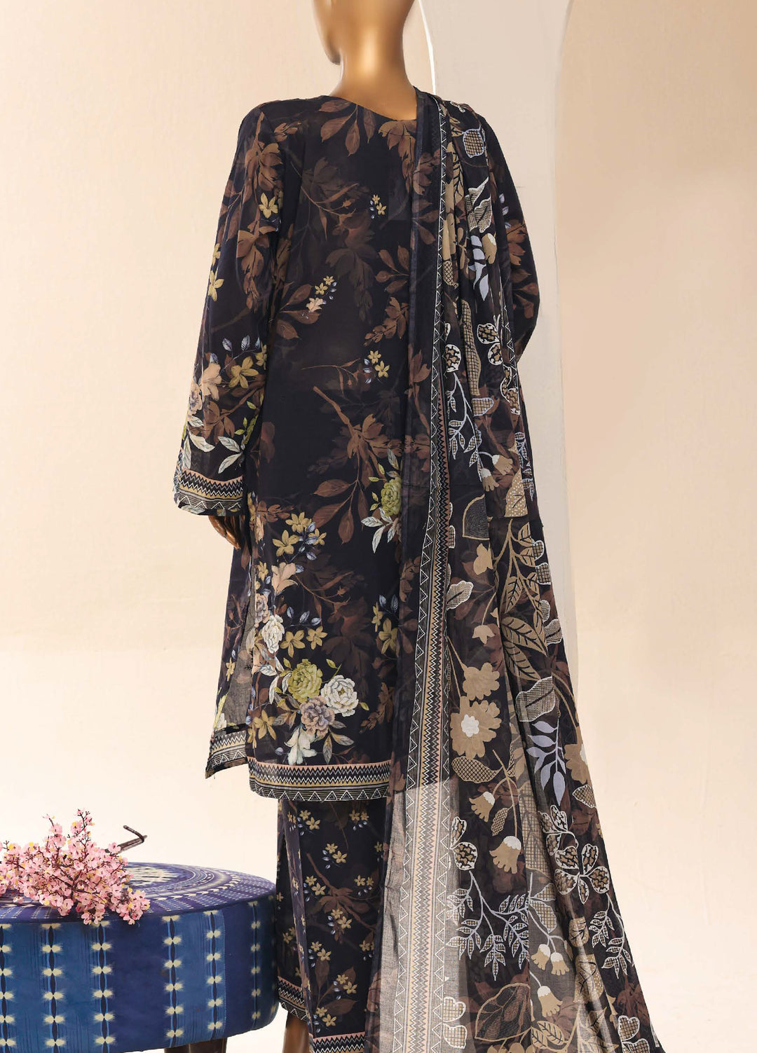 HZ Textiles RTW Embroidered Lawn 3 Piece Suit HZ26PPL LPE-3P-061 - Casual Collection