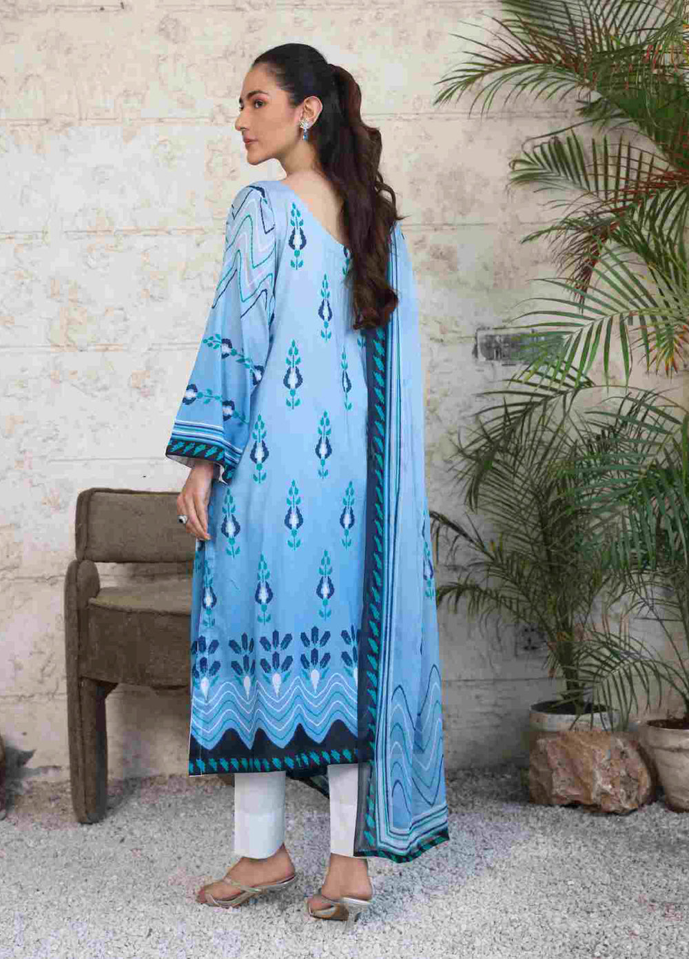 Kotor by Rashid Textiles Unstitched Embroidered Lawn 3 Piece Suit RT26ULK 9134 - Casual Collection