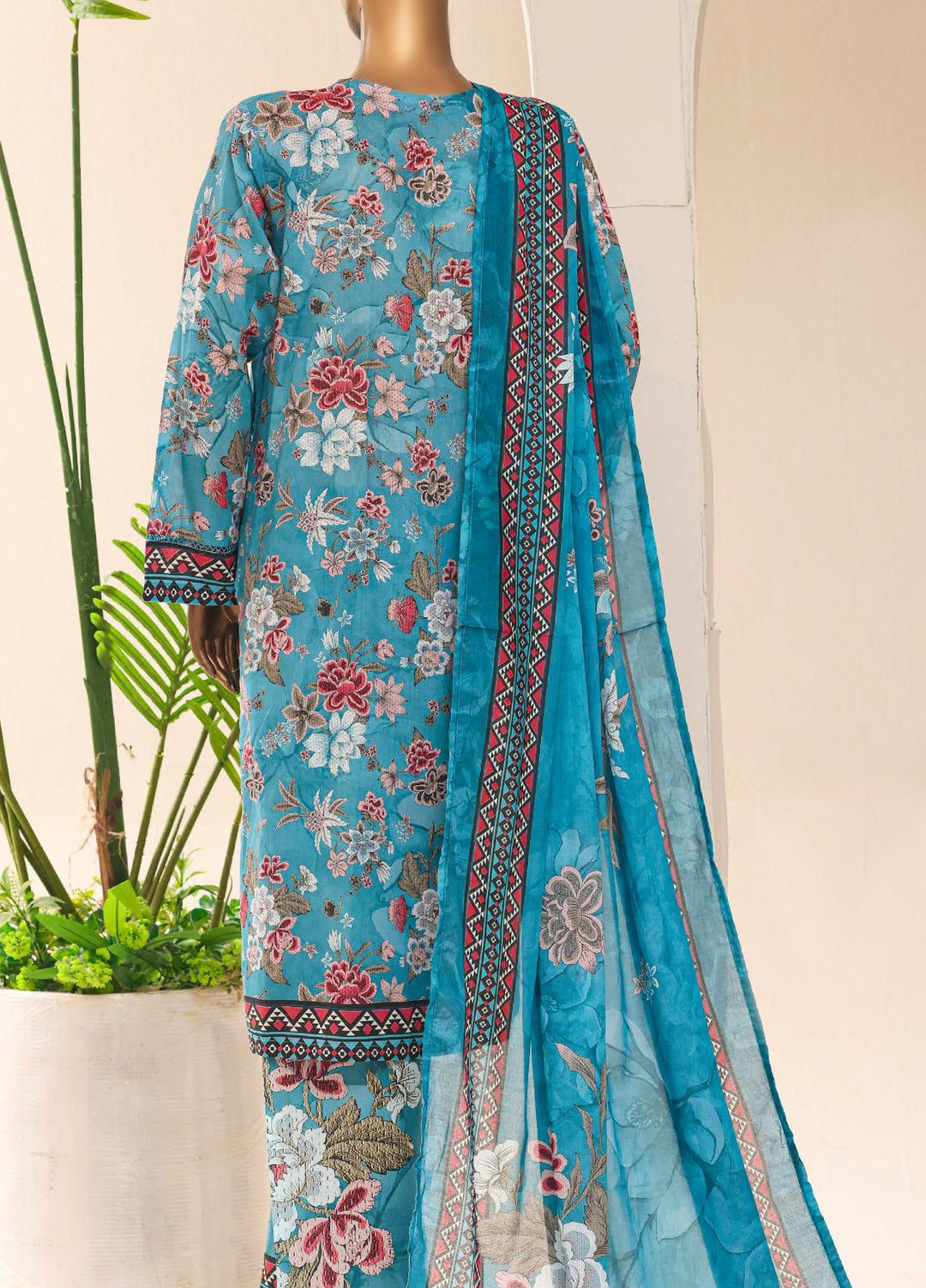 HZ Textiles RTW Printed Lawn 3 Piece Suit HZ26PPL LPE-3P-062 - Casual Collection