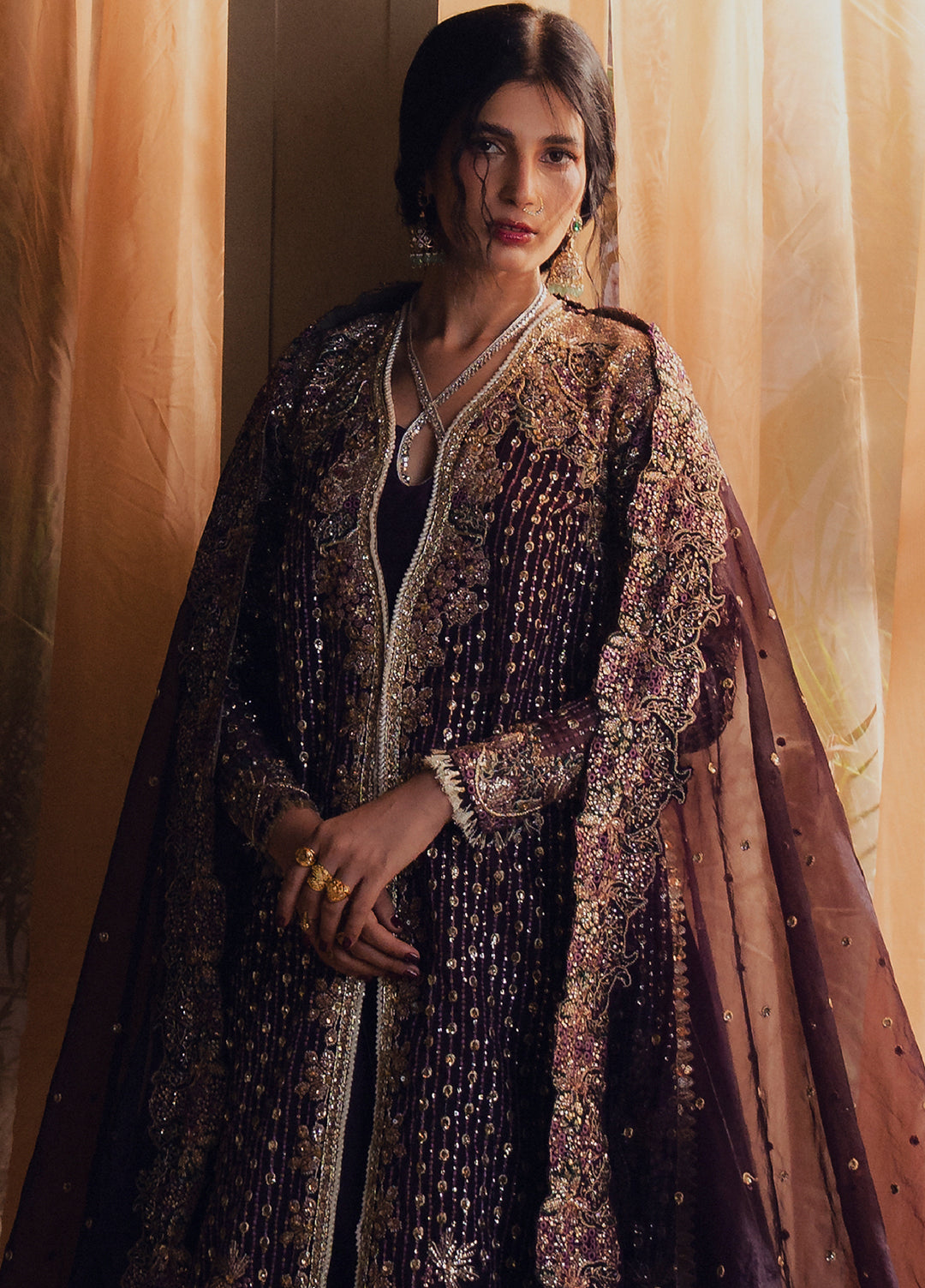 Jahan Ara by Zarposh Unstitched Embroidered Organza 3 Piece Suit ZP26UWJ SHAHZARIN - Wedding Collection
