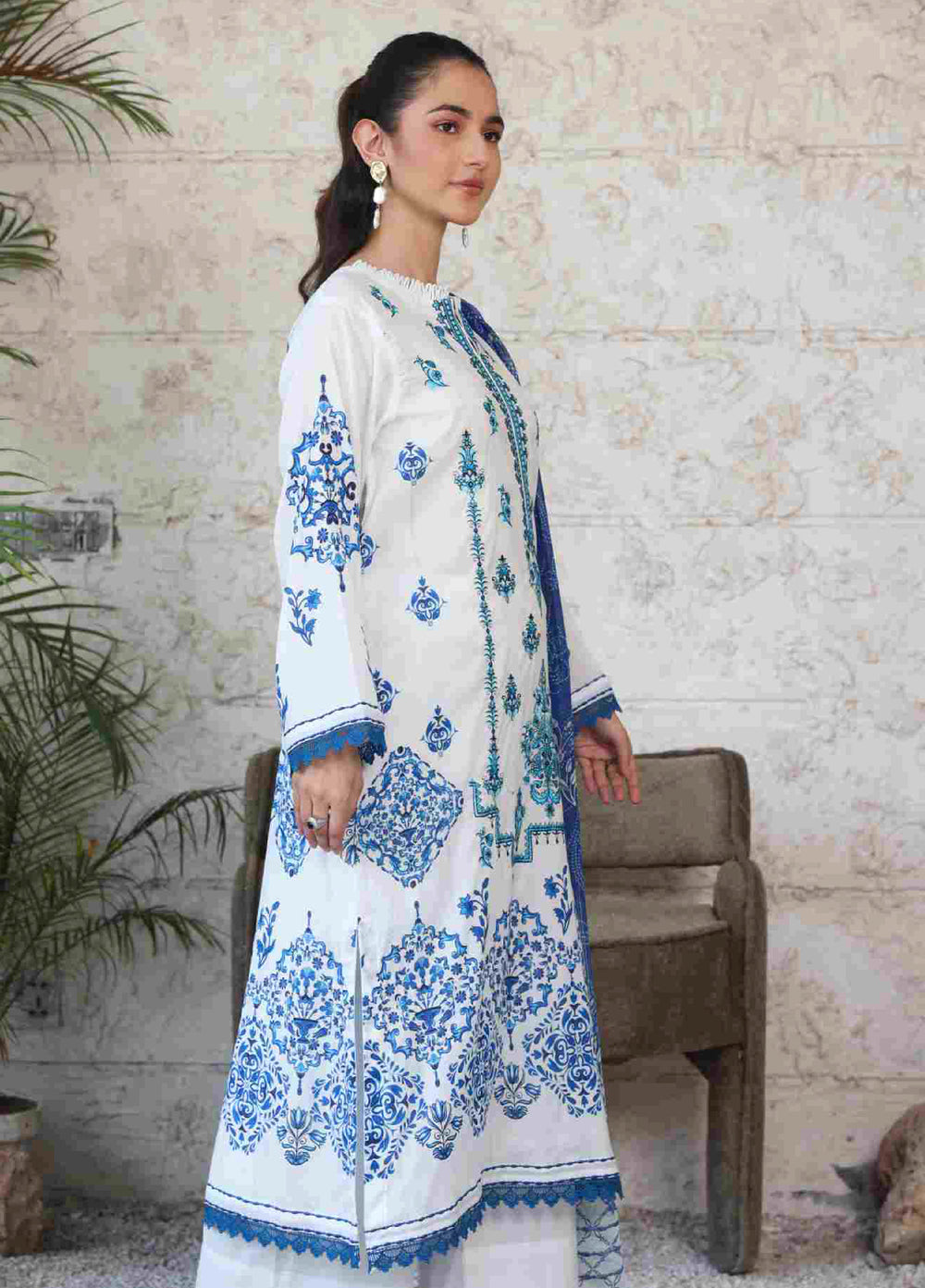 Kotor by Rashid Textiles Unstitched Embroidered Lawn 3 Piece Suit RT26ULK 9136 - Casual Collection