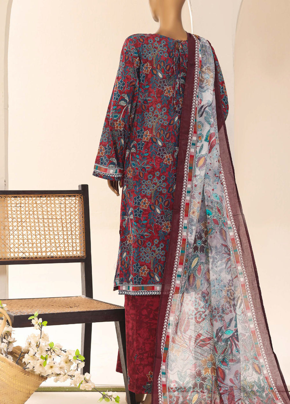 HZ Textiles RTW Printed Lawn 3 Piece Suit HZ26PPL LPE-3P-068 - Casual Collection