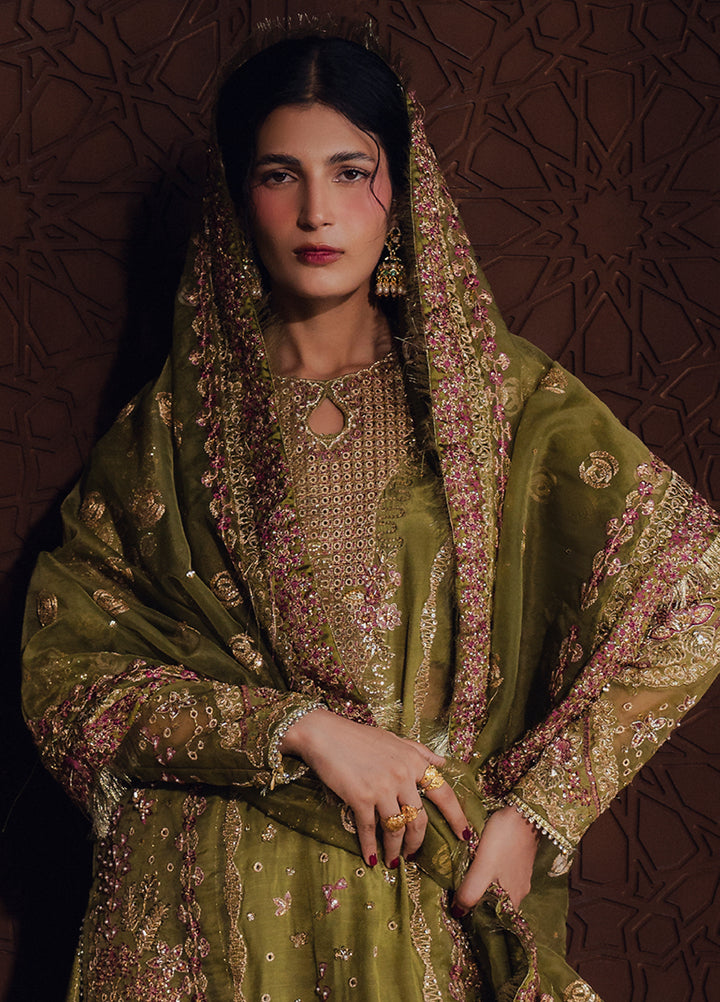 Jahan Ara by Zarposh Unstitched Embroidered Organza 3 Piece Suit ZP26UWJ ZARMINA - Wedding Collection