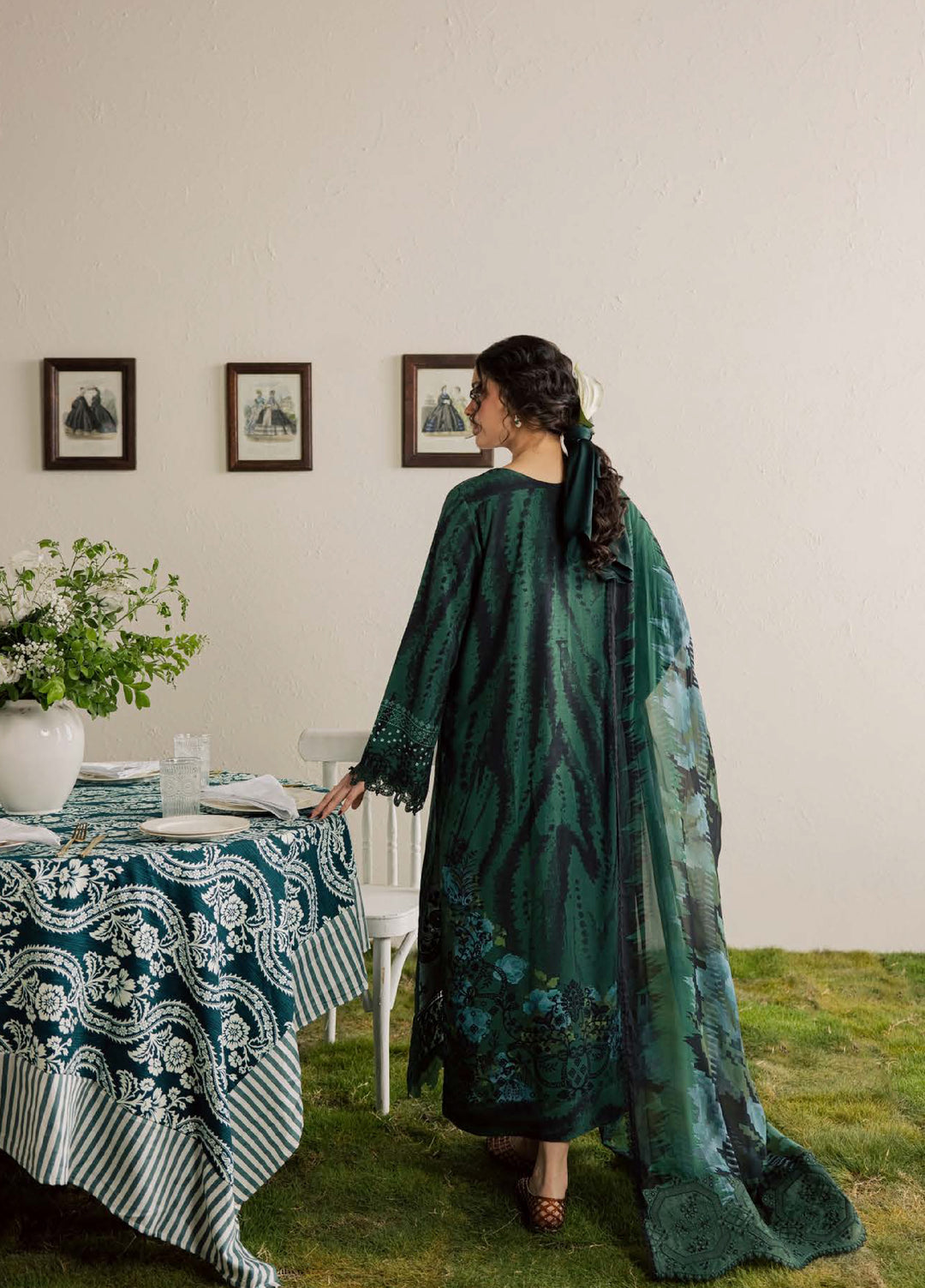 Gardenia by Nureh Unstitched Embroidered Viscose Slub 3 Piece Suit NU26UGV NSG-227 - Casual Collection