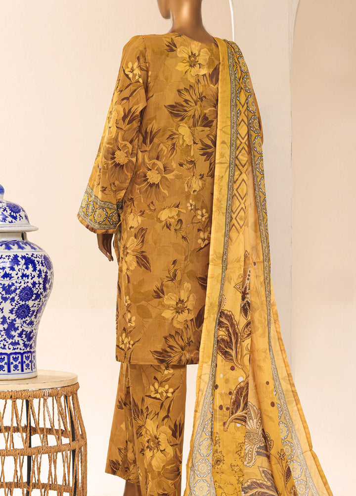 HZ Textiles RTW Printed Lawn 3 Piece Suit HZ26PPL LPE-3P-063 - Casual Collection