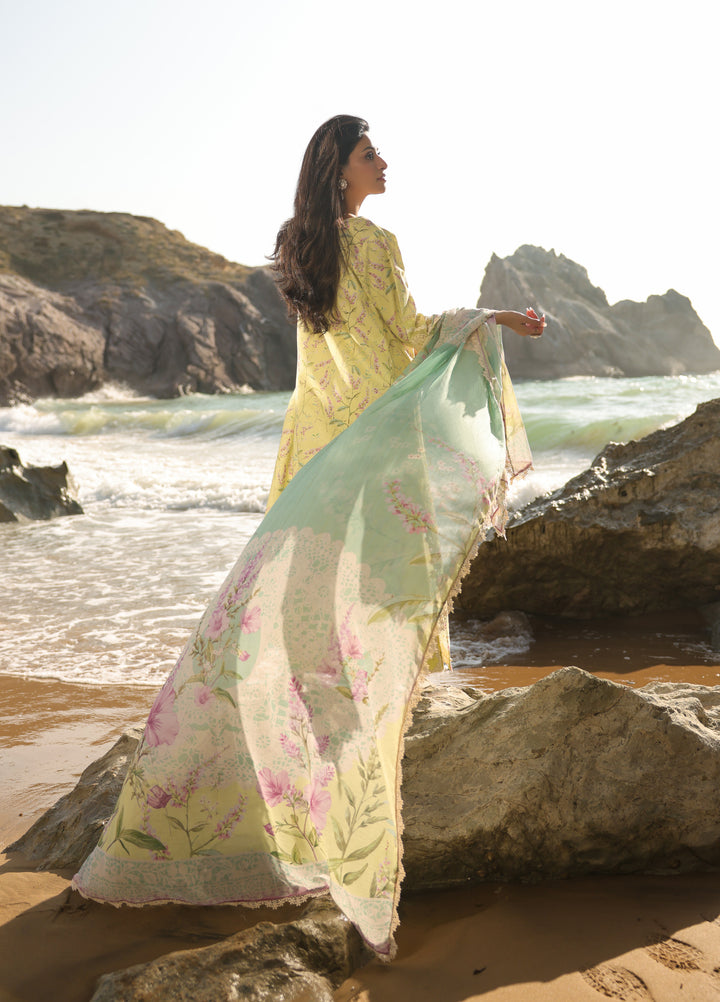Summer Dream by Manara Unstitched Embroidered Lawn 3 Piece Suit MN26USDL Golden Haze-06 - Casual Collection