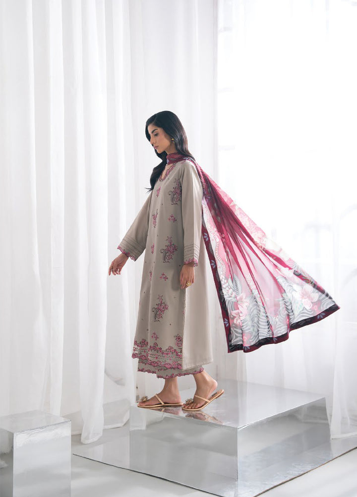 Nysa by Seran Unstitched Embroidered Cambric 3 Piece Suit SN26UNC Sovia D-11 - Casual Collection