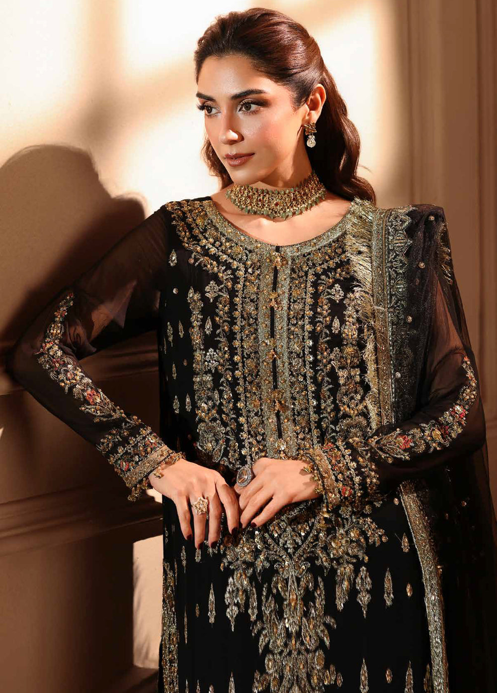 Dastan E Jashan by Charizma Unstitched Embroidered Chiffon 3 Piece Suit CHR26UDJ DJW6-04 - Festive Collection