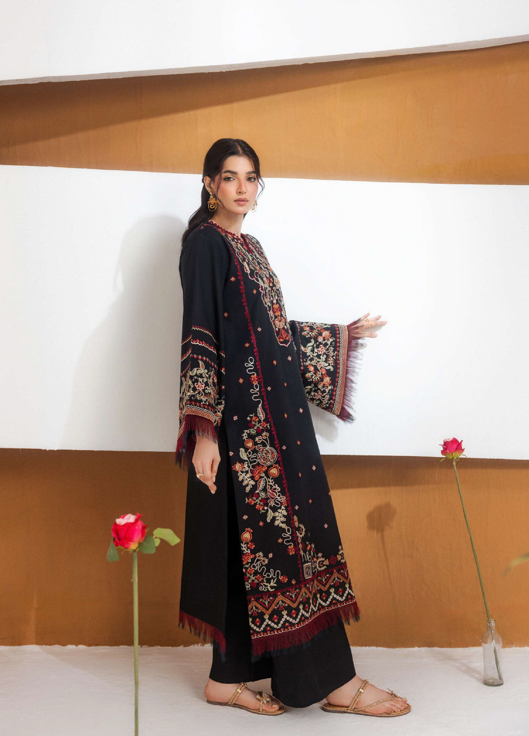 Intermix Zync by Florent Unstitched Embroidered Viscose 3 Piece Suit FL26UIZ FZ-6A - Casual Collection