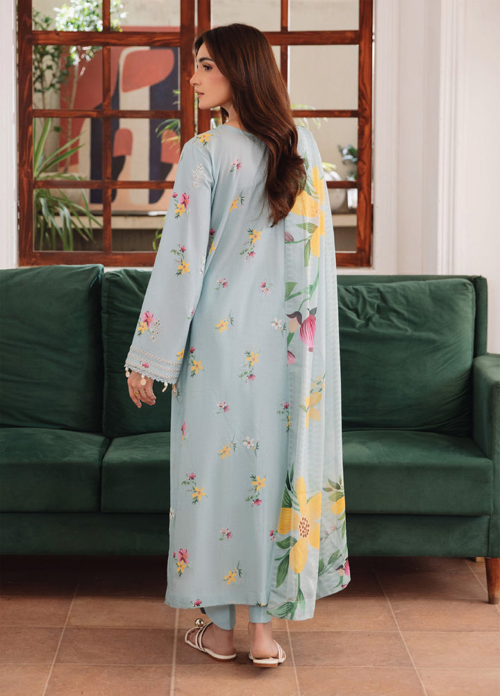 Summer Breeze by Humdum Unstitched Embroidered Lawn 3 Piece Suit HD26ULSB D-08 - Casual Collection