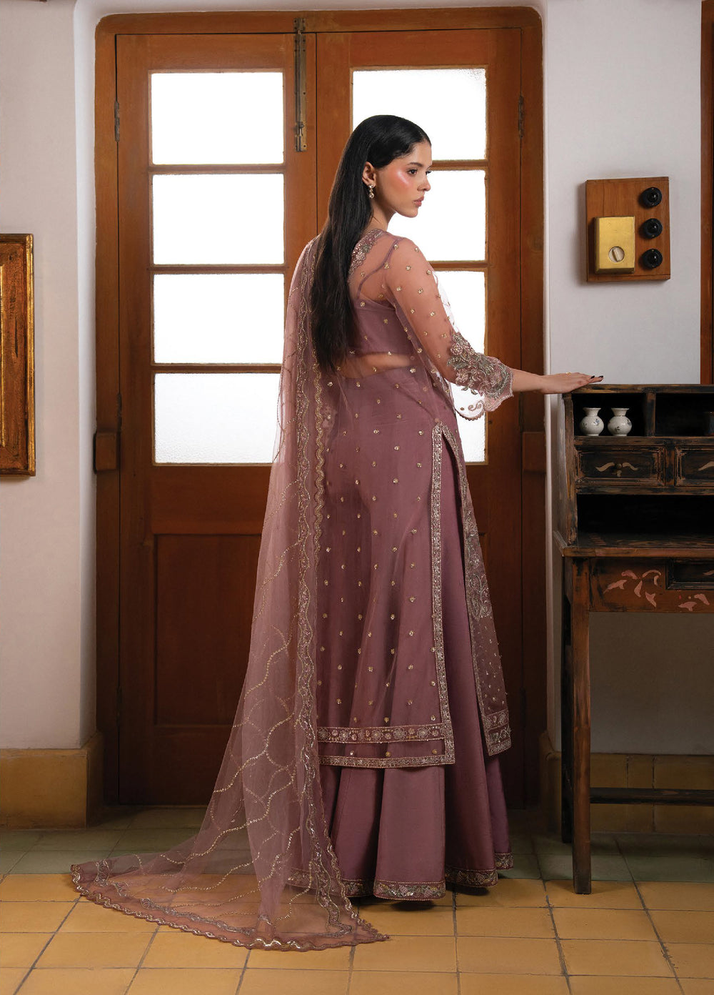 Pehli Nazar by Ayzel Unstitched Embroidered Poly Net 3 Piece Suit AAF26UPN Adaa AYZ-0170 - Wedding Collection