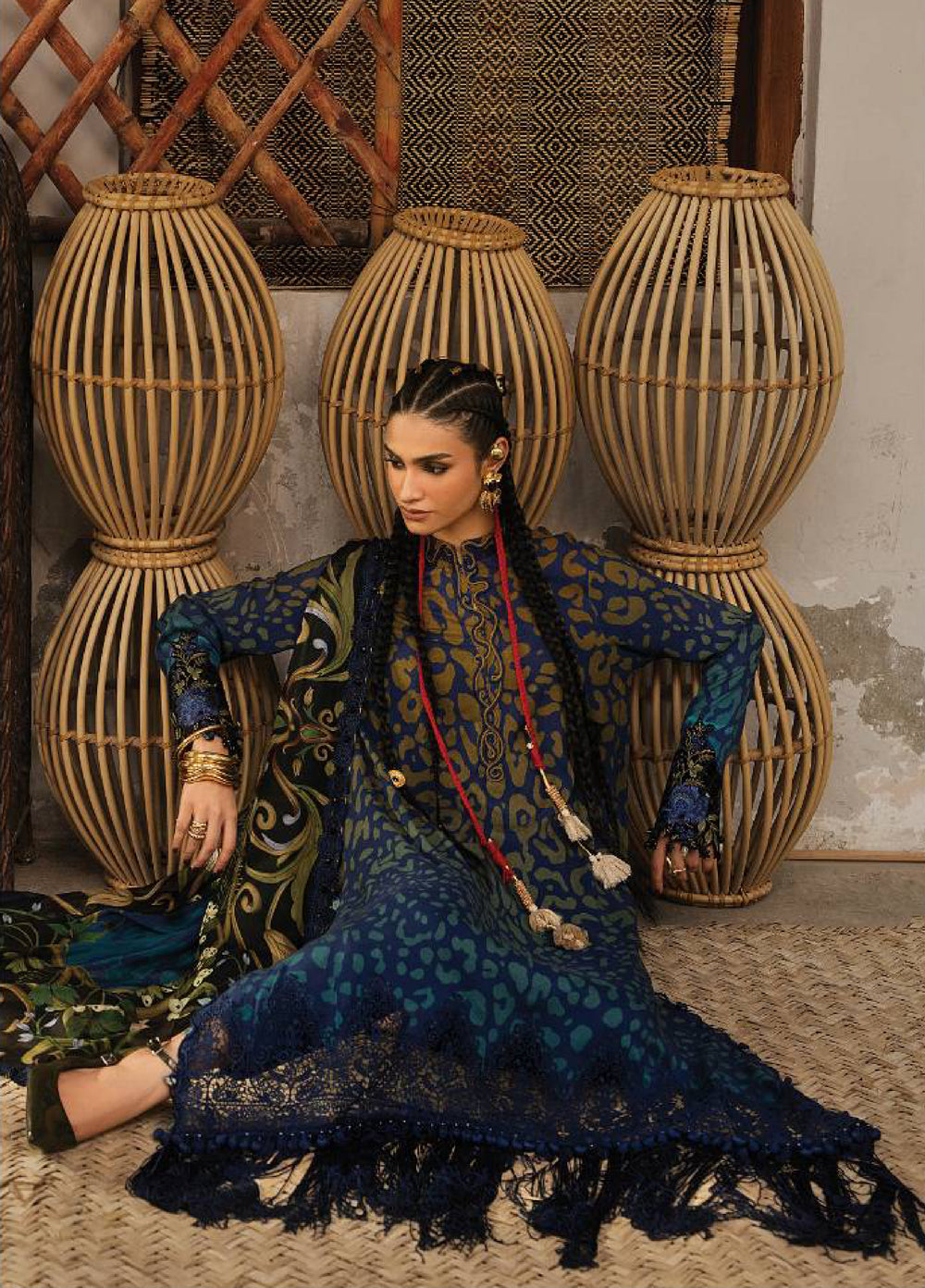 M Prints by Maria B Unstitched Printed Linen 3 Piece Suit MB26UPC 1B - Casual Collection