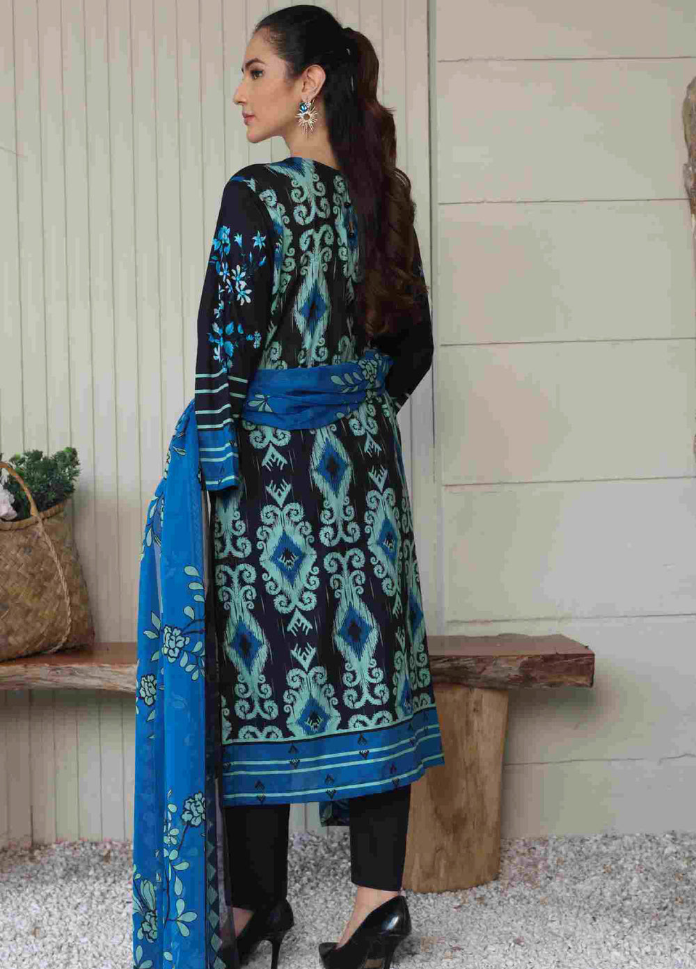 Kotor by Rashid Textiles Unstitched Embroidered Lawn 3 Piece Suit RT26ULK 9140 - Casual Collection