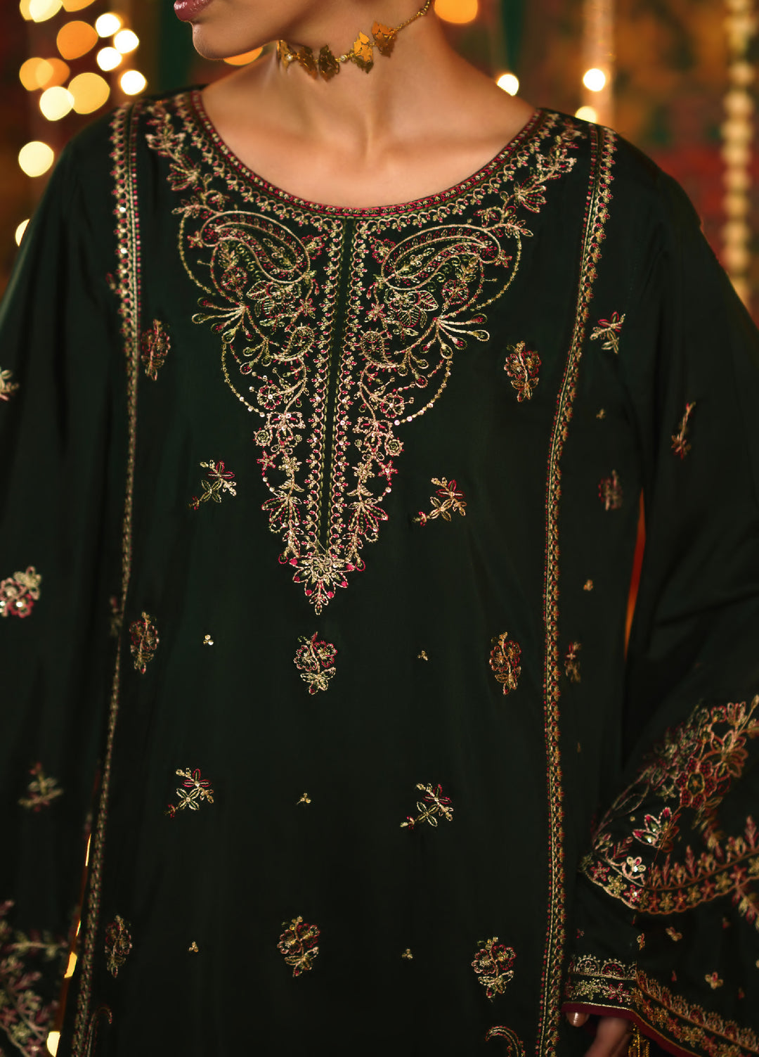 Chand Bali by Casuallite RTW Embroidered Viscose Silk 2 Piece Suit CL26UCR Dil Kush - Wedding Collection