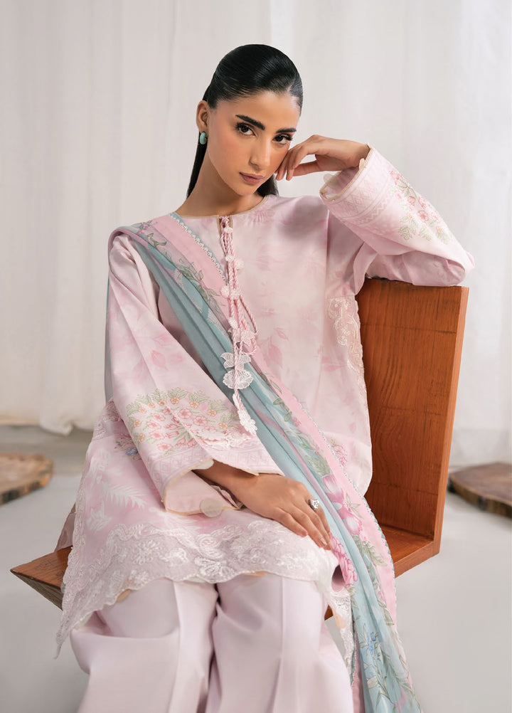 Nysa by Seran Unstitched Embroidered Cambric 3 Piece Suit SN26UNC Avelie D-05 - Casual Collection