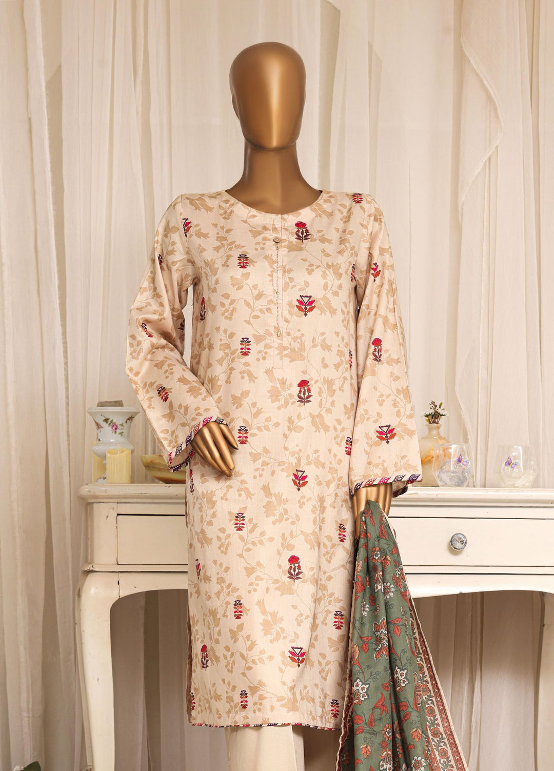 HZ Textiles RTW Printed Lawn 3 Piece Suit HZ26PPL LPT-3P-2610 - Casual Collection