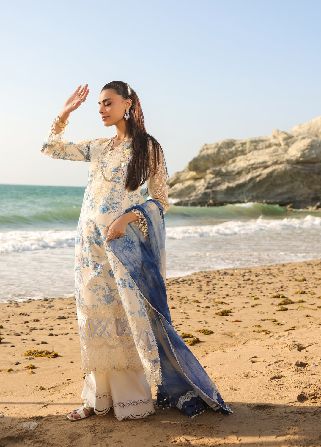 Summer Dream by Manara Unstitched Embroidered Lawn 3 Piece Suit MN26USDL Amalfi-08 - Casual Collection