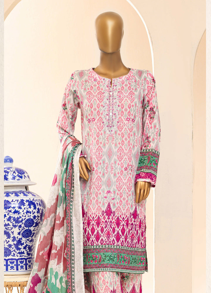 HZ Textiles RTW Printed Lawn 3 Piece Suit HZ26PPL LPE-3P-066 - Casual Collection