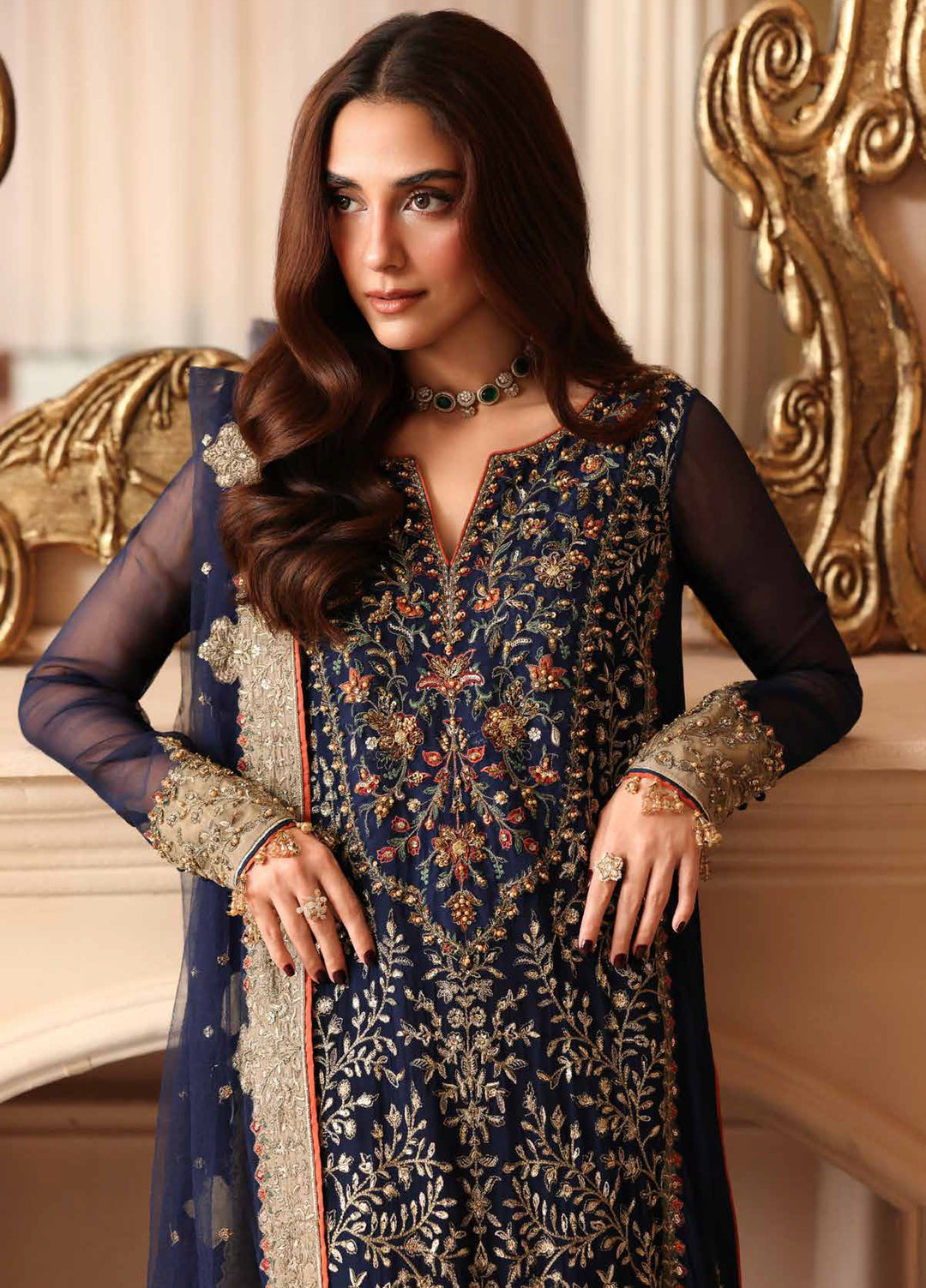 Dastan E Jashan by Charizma Unstitched Embroidered Chiffon 3 Piece Suit CHR26UDJ DJW6-02 - Festive Collection