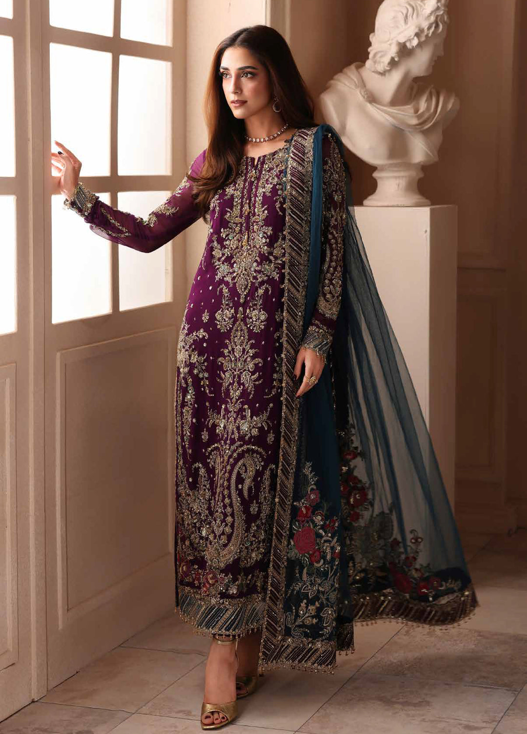 Dastan E Jashan by Charizma Unstitched Embroidered Chiffon 3 Piece Suit CHR26UDJ DJW6-01 - Festive Collection