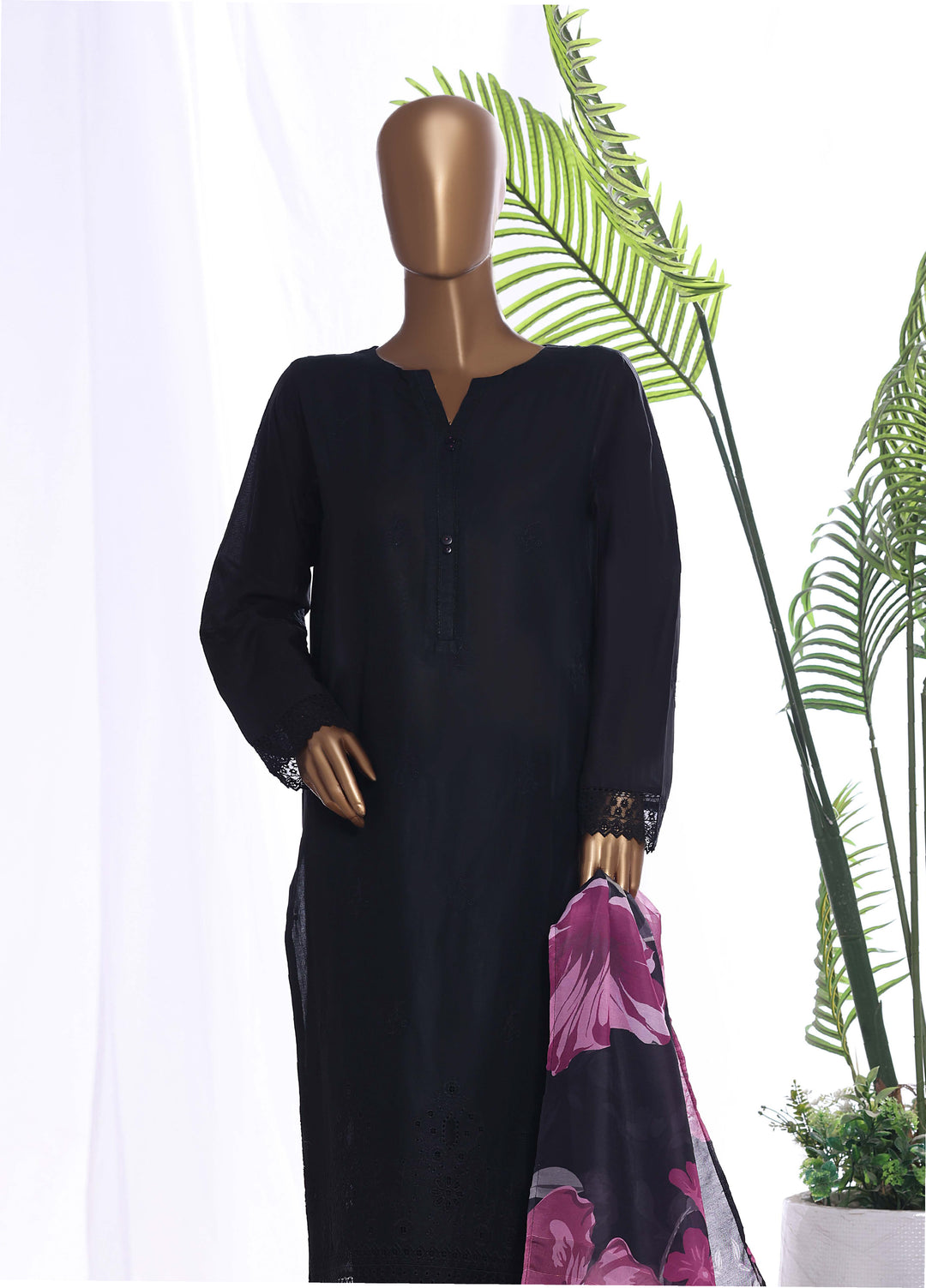 HZ Textiles Women RTW Chikankari Organza 3 Piece Suit HZ26POF CSE-3P-221 - Festive Collection