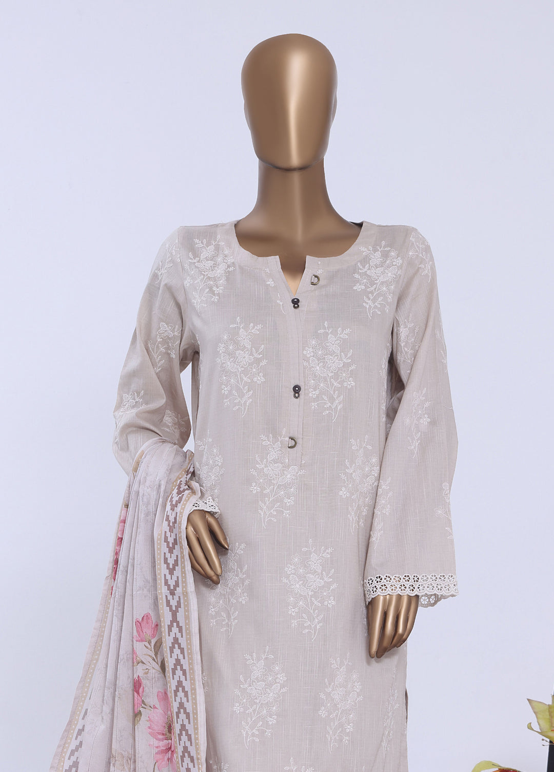HZ Textiles RTW Embroidered Cross Hatch 3 Piece Suit HZ26PCL Sbe-3P-085 - Casual Collection