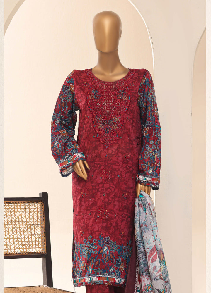 HZ Textiles RTW Printed Lawn 3 Piece Suit HZ26PPL LPE-3P-068 - Casual Collection