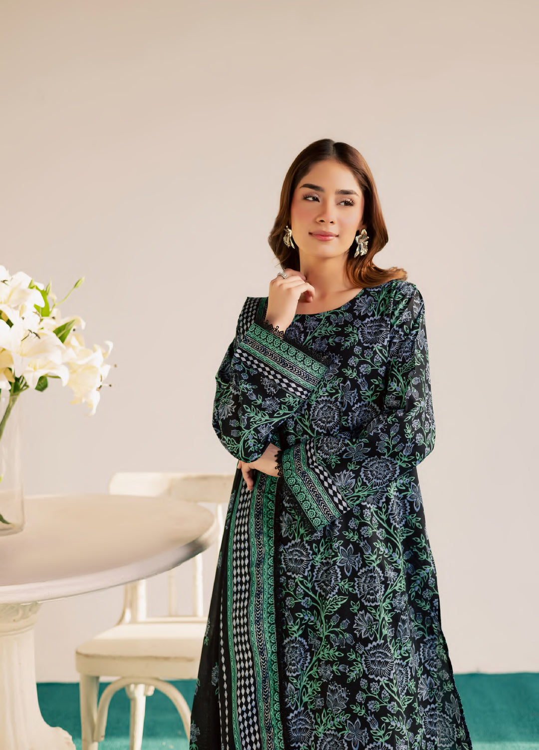 Print Diary by Rashid Textiles Unstitched Printed Lawn 3 Piece Suit RT26UPG 3777 - Casual Collection