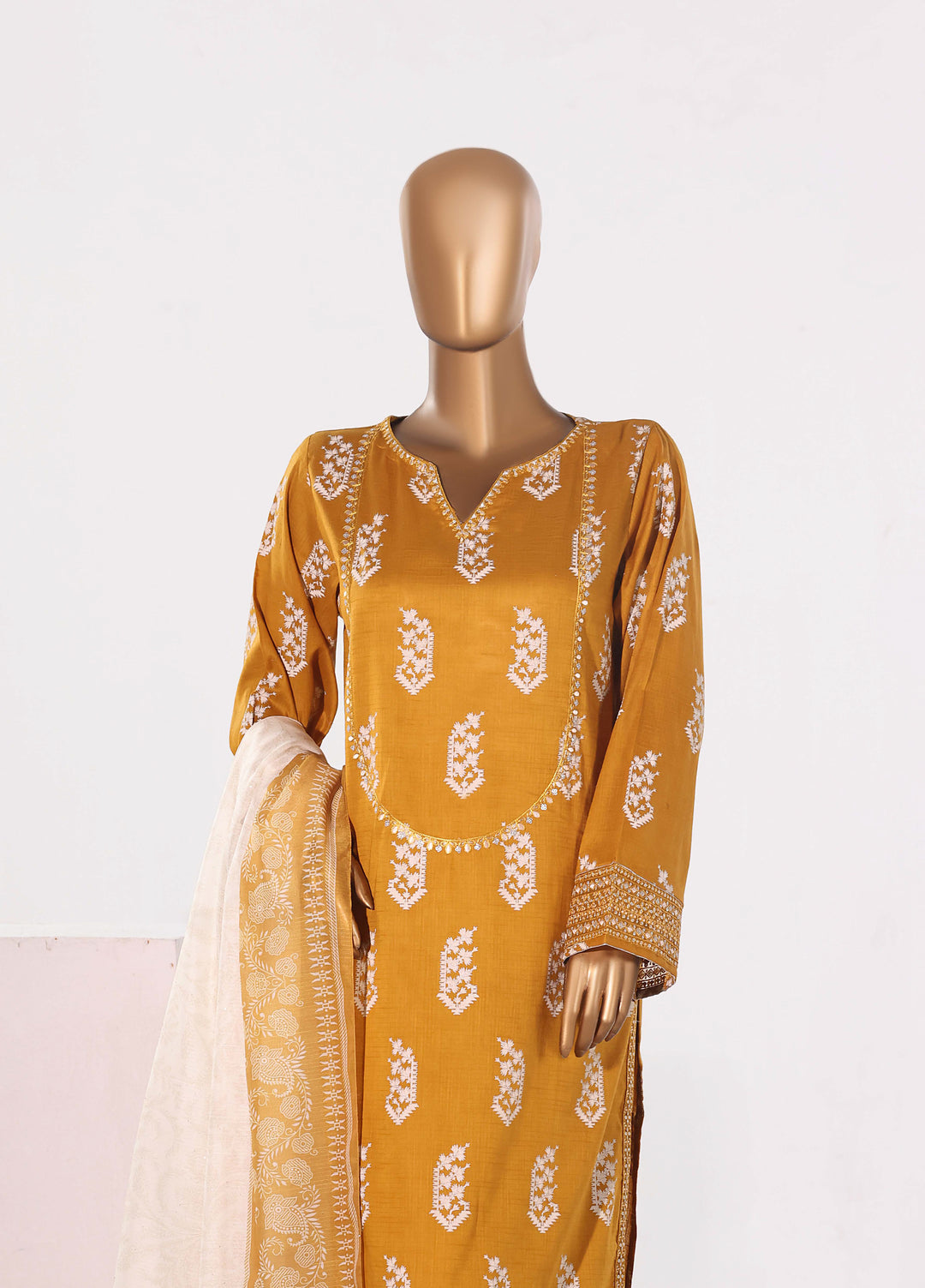 Block and Bloom by HZ Textiles RTW Embroidered Cotton 3 Piece Suit HZ26PCB SBE-001-3P - Casual Collection