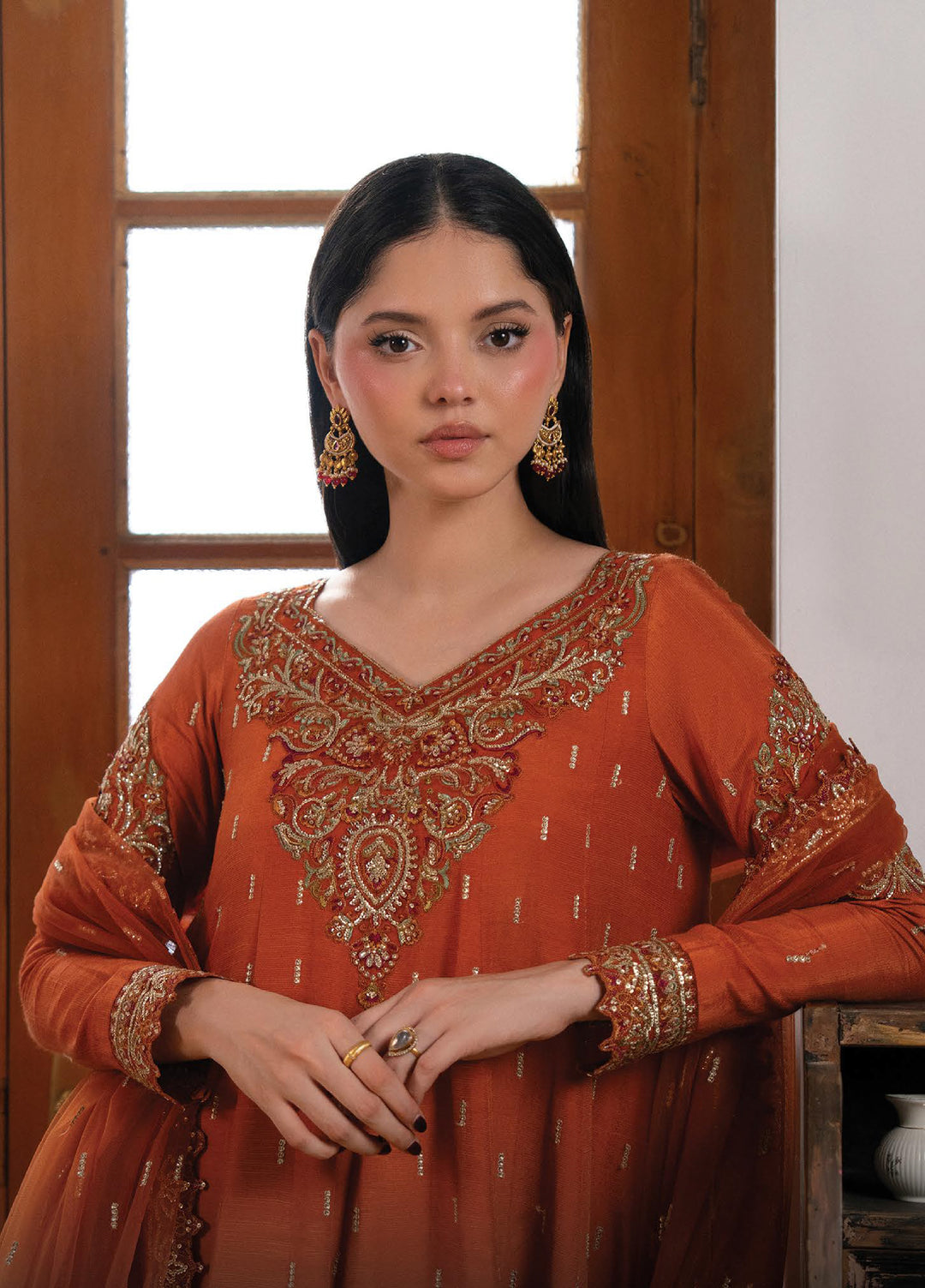 Pehli Nazar by Ayzel Unstitched Embroidered Raw Silk 3 Piece Suit AAF26UPN Jaan-E-Jaan AYZ-0164 - Wedding Collection