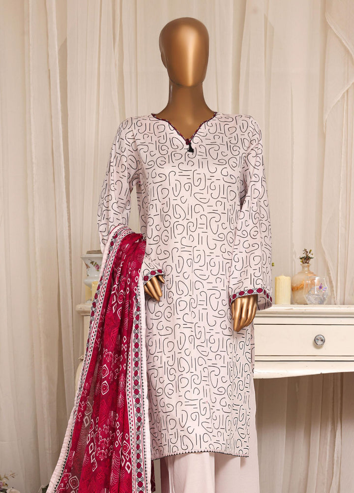 HZ Textiles RTW Printed Lawn 3 Piece Suit HZ26PPL LPT-3P-2611 - Casual Collection