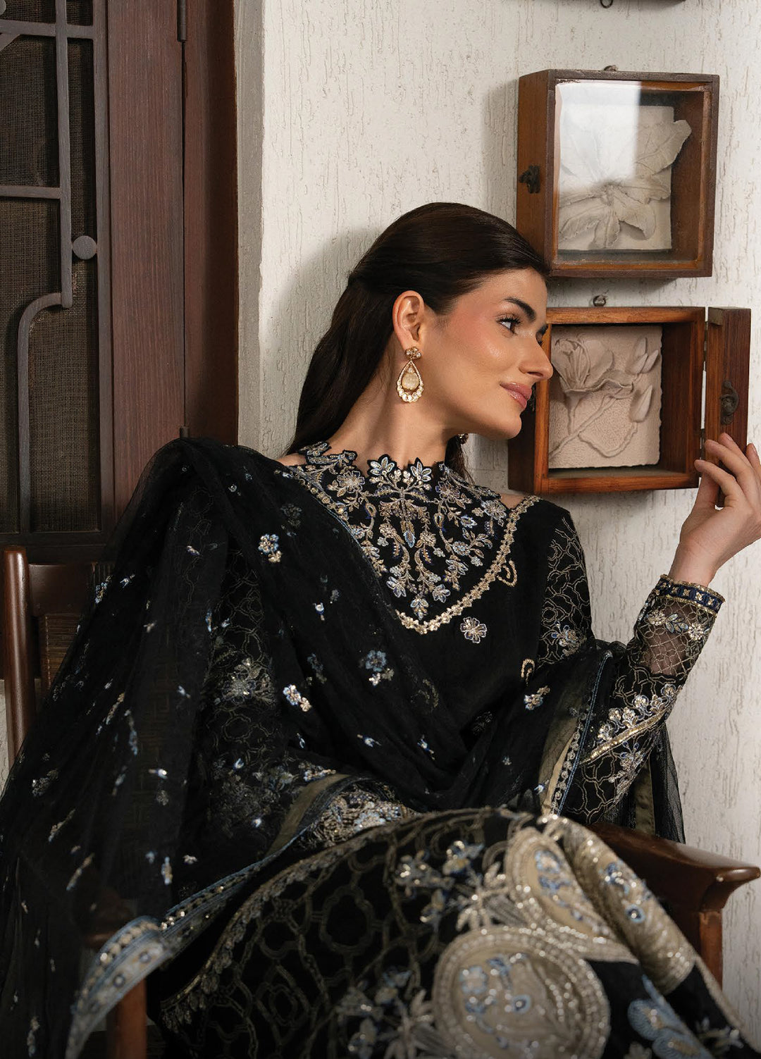 Pehli Nazar by Ayzel Unstitched Embroidered Raw Silk 3 Piece Suit AAF26UPN Gulnaar AYZ-0169 - Wedding Collection