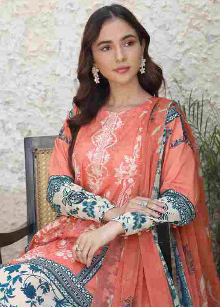Kotor by Rashid Textiles Unstitched Embroidered Lawn 3 Piece Suit RT26ULK 9135 - Casual Collection