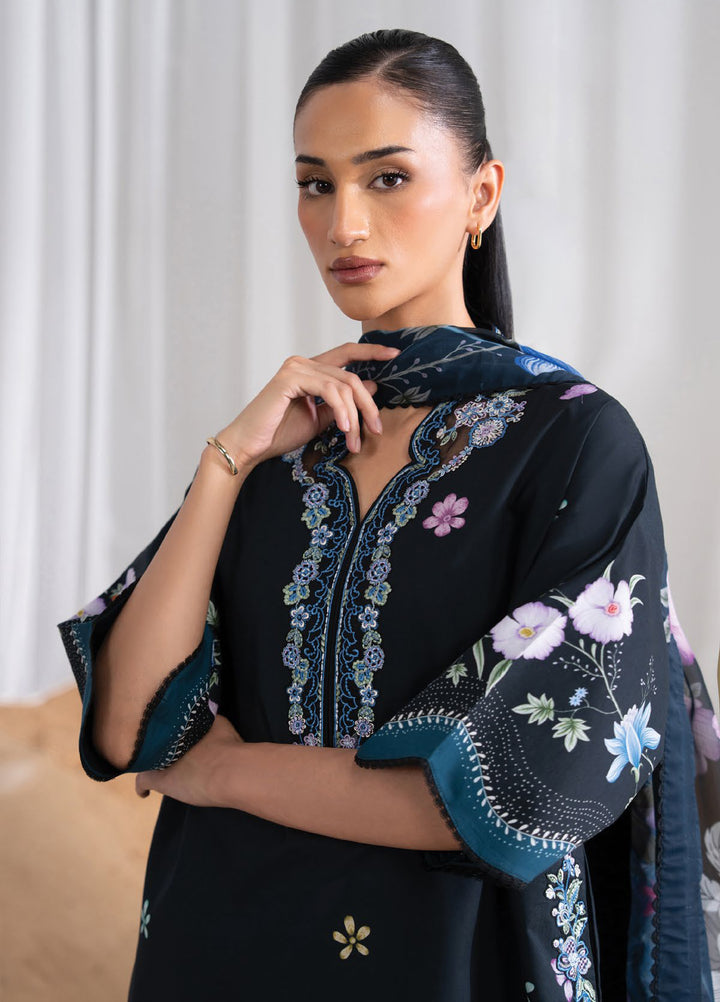 Nysa by Seran Unstitched Embroidered Cambric 3 Piece Suit SN26UNC Zielle D-06 - Casual Collection