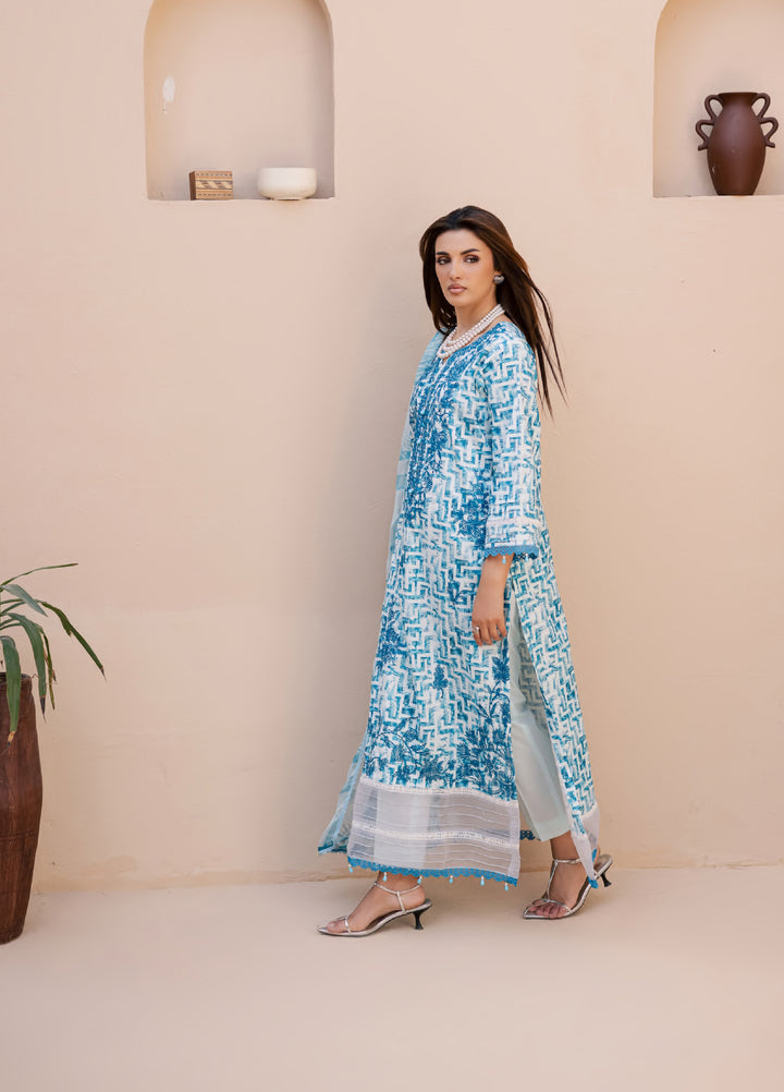 Savoy by Rashid Textiles Unstitched Embroidered Lawn 3 Piece Suit RT26ULS 3733 - Casual Collection